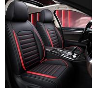 SERTGFRE 2 PCS Leather Car Seat Covers Front Pair, for Nissan Qashqai J10 J11 2006-2024 Car Seat Covers Set Car Seat Protectors, Car Seat Accessories,D Red