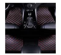 SERTGFRE 4pcs Custom Leather Car Floor Mats For BMW 3 Series 2012-2019 F30/F31, All Weather Front Rear Row Auto Carpet Waterproof Protection Interior Accessories,B Black Red