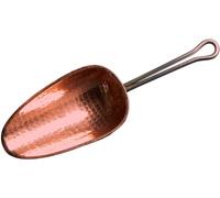 Sertodo Copper Scoop for Ice and Dry goods | Pure Copper, Heavy Gauge, Hand Hammered | Copper Handle | 10oz / 1.25 Cup Capacity