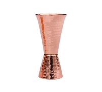 Sertodo Double Sided Jigger, Hammered Copper, 1 and 2 Ounce Measured Cups