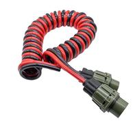 SERTPLAS 2 Pin NATO Spiral 50 mm², NATO Electric Coil 50 mm² with NATO Plugs, 24 V NATO Cable 50 mm², 2 x 0.50 m², 4 m NATO Jump Leads, VG96917 for Trucks, German Armed Forces, Fire Brigade,