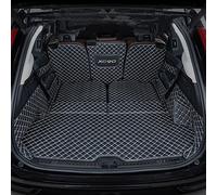 SERTUV Leather Car Rear Trunk Boot Mats Liner, for Volvo XC90 2015-2022 2023 7 Seats Auto Full Coverage Mats Carpets Customization Boots Tray Accessories,BlackBeige-1Set