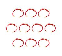 SERUCARY 10 Pieces Slider Bracelet Nylon Braided Adjustable Beaded Stop Jewelry Chain Link Handmade DIY Elements for Creative Design Jewelry, Red Aureate