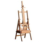SERUCARY Children Drawing Easel Adjustable Foldable Wooden Easel with Drawer Beech Frame Stable Saving Design Suitable for Home use Classroom Projects, Brown, Drawer Style