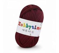 SERUCARY DIY Strips Yarn Ribbon Crochet Cord with Modal Blend Material Flat 2cm Width Chunky Look Stitch Definition Suitable for Knitting Baskets Handmade, Magenta