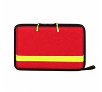 SERUCARY Medical Organizer with Compartments Wipe-Clean Zippered Medical Supply Bag Portable First Aid Bag with Multiple Compartments, Red