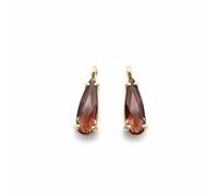 SERUCARY Zircon Pendant Teardrop Charm Copper Finding Sparkling Faceted Gemstone Suitable for Gift Giving Personal Jewelry Making Boutique Crafting, Red