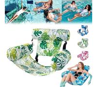 serum aqualounge, Serum Water Recreation Chair, Inflatable pool lounge chair, Adult Heavy Duty Pool Float Chair, Suitable for pool parties and beaches (Green)