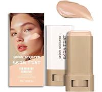 Serum Boosted Skin Tint Balm - 2025 New Foundation Stick Beauty Balm Serum, Full Coverage Concealer Balm, Solid Tinted Moisturizing Serums Contour Stick,Natural Finish Makeup, For Women (#4)