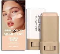 Serum Boosted Skin Tint Balm, Foundation Stick Beauty Balm Serum Boosted Skin Tint, Solid Tinted Moisturizing Serums Contour Stick, Full Coverage Concealer Balm, Natural Finish Makeup, For Women (#4)