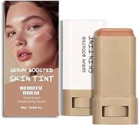 Serum Boosted Skin Tint Balm, Foundation Stick Beauty Balm Serum Boosted Skin Tint, Solid Tinted Moisturizing Serums Contour Stick, Full Coverage Concealer Balm, Natural Finish Makeup, For Women (#6)