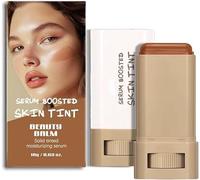 Serum Boosted Skin Tint Balm, Foundation Stick Beauty Balm Serum Boosted Skin Tint, Solid Tinted Moisturizing Serums Contour Stick, Full Coverage Concealer Balm, Natural Finish Makeup, For Women (#3)