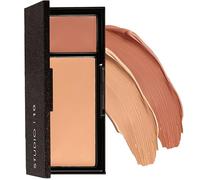 Studio 10 Perfect Canvas Medium to Full Coverage Foundation Compact (Soft Dark Shade) Dewy Serum Foundation Cream for Mature Skin with SPF30