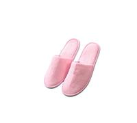 SERUMY Disposable Slippers 5 Pairs/Lot Winter Slippers Men Women Disposable Hotel Slippers Home Slides Travel Sandals Hospitality Guest Footwear-Pink,28Cm