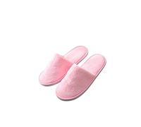 SERUMY Disposable Slippers 5 Pairs/Lot Winter Slippers Men Women Disposable Hotel Slippers Home Slides Travel Sandals Hospitality Guest Footwear-Kids Pink,23Cm