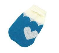 SERUMY Dog Clothes Warm Dog Clothes For Small Medium Dogs Knitted Cat Sweater Pet Clothing For Chihuahua Bulldogs Puppy Costume Coat Winter-Blue Heart,M
