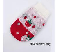 SERUMY Dog Clothes Warm Dog Clothes For Small Medium Dogs Knitted Cat Sweater Pet Clothing For Chihuahua Bulldogs Puppy Costume Coat Winter-Red Strawberry,M
