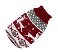 SERUMY Dog Clothes Warm Dog Clothes For Small Medium Dogs Knitted Cat Sweater Pet Clothing For Chihuahua Bulldogs Puppy Costume Coat Winter-Red Deer,Xs