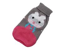 SERUMY Dog Clothes Warm Dog Clothes For Small Medium Dogs Knitted Cat Sweater Pet Clothing For Chihuahua Bulldogs Puppy Costume Coat Winter-Gray Rabbit,S
