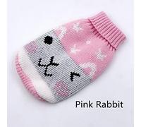 SERUMY Dog Clothes Warm Dog Clothes For Small Medium Dogs Knitted Cat Sweater Pet Clothing For Chihuahua Bulldogs Puppy Costume Coat Winter-Pink Rabbit,Xl