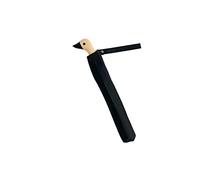 SERUMY Folding Umbrella Semi-Automatic Sun Umbrella Cute Duck Head Wood Handle 8K Folding Windproof Black Coating Uv Protection Rain Umbrella-Black-D