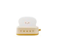 SERUMY Night Light Creative Toast Night Light Cute Healing Atmosphere Light Wake Up Bedroom Bedside Sleep Light Cream Yellow