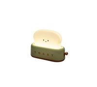 SERUMY Night Light Creative Toast Night Light Cute Healing Atmosphere Light Wake Up Bedroom Bedside Sleep Light Vintage Green