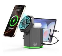 SERUW 5 in 1 Charging Station for Apple iPhone Magnetic Charger, Fast Wireless Charger Stand (1*USB and 2*Type-C) for iPhone 16,15,14,13,12 Series, Apple Watch, AirPods