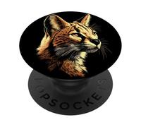 Serval Big Cat Africa Savannah Leopard Cat Cute Serval PopSockets Adhesive PopGrip