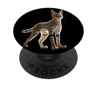 Serval Big Cat Africa Savannah Leopard Cat Cute Serval PopSockets Adhesive PopGrip