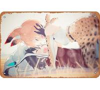 Serval, Kemono Friends, Kaban Anime Poster Home Wall Art Decoration Retro Metal Tin Sign 8x12 inch
