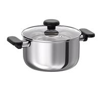 Serve Delicious Meals with MIDDAGSMAT Glass Pot with Lid - Clear Glass/Stainless Steel (3 l)