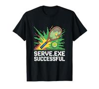 Serve.EXE Retro Tennis Pixel Art Gamer Sports Tee men women T-Shirt