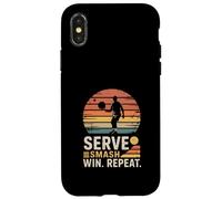Serve Smash Win Repeat Pickleball Case for iPhone X/XS