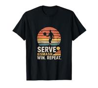 Serve Smash Win Repeat Pickleball T-Shirt