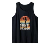 Serve Smash Win Repeat Pickleball Tank Top