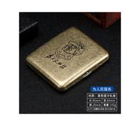 (Serve the people, 20) 20 pack with niche design, double-sided flip open cigarette box, metal flip cover, carved flower cigarette box