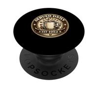 Served Daily Coffee Lover Birthday Gift PopSockets Adhesive PopGrip
