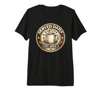Served Daily Coffee Lover Birthday Gift Premium T-Shirt