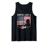 Served Like A Girl Female Veterans Day Gift Tank Top