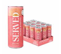 SERVED Lychee Martini 250ml, 8% ABV, Premium Bar Quality, Pre-Mixed & Ready To Drink, 12 x 250ml Cans