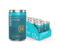 SERVED Margarita 125ml, 14.9% ABV, Premium Quality, Bar Strength, Pre-Mixed & Ready To Drink, 12 x 125ml Cans