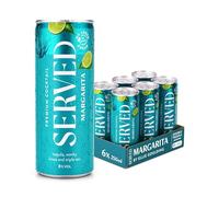 SERVED Margarita Cocktail, 8% ABV, Premium Bar Quality Cocktails, Pre-Mixed & Ready To Drink, 6 x 250ml Cans