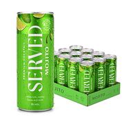 SERVED Mojito Cocktail, 8% ABV, Premium Bar Quality Cocktails, Pre-Mixed & Ready To Drink, 12 x 250ml Cans