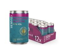 SERVED Passion Fruit Martini, 14.9% ABV, Premium Quality, Bar Strength, Pre-Mixed & Ready To Drink, 12 x 125ml Cans