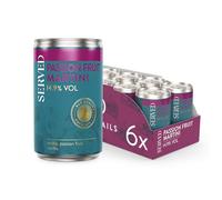 SERVED Passion Fruit Martini, 14.9% ABV, Premium Quality, Bar Strength, Pre-Mixed & Ready To Drink, 6 x 125ml Cans