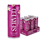 SERVED Passion Fruit Martini Cocktail, 8% ABV, Premium Bar Quality Cocktails, Pre-Mixed & Ready To Drink, 6 x 250ml Cans