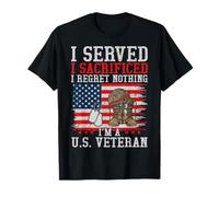 Served, Sacrificed, and Regret Nothing U.S. Veteran Grandpa T-Shirt