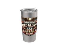 Served Under Glory Est 1776 Veteran Military Eagle USA Stainless Steel Insulated Tumbler