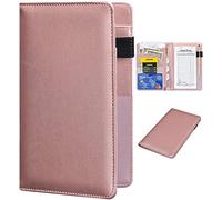 Server Books for Waitress - Leather Waiter Book Server Wallet with Zipper Pocket, Cute Waitress Book&Waitstaff Organizer with Money Pocket Fit Server Apron（Classic Rose Gold）